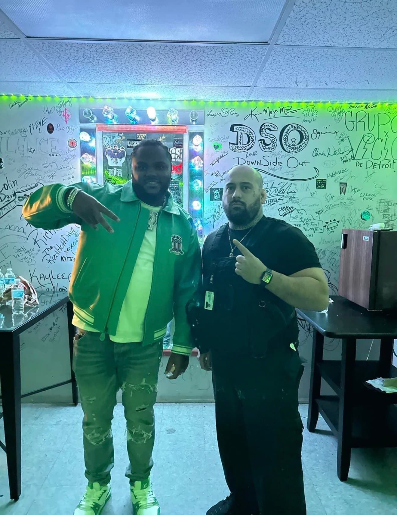 Joe Garcia providing security